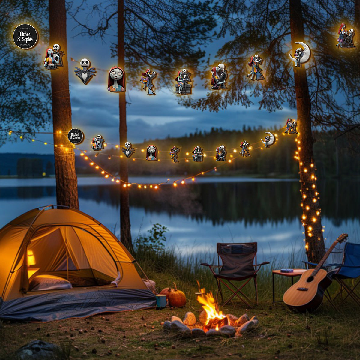 Couple Nightmare - Personalized Nightmare String Lights