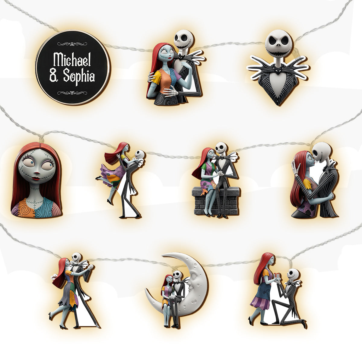 Couple Nightmare - Personalized Nightmare String Lights