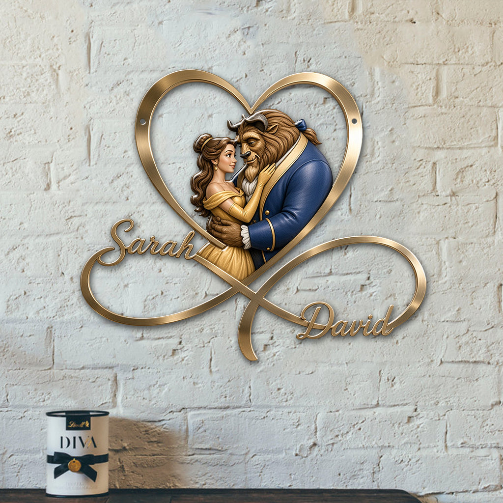 You & Me We Got This - Personalized Beauty And The Beast 3D Printed Cut Metal Sign