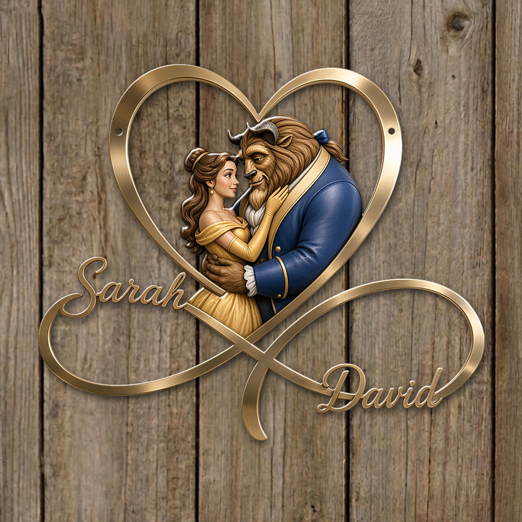 You & Me We Got This - Personalized Beauty And The Beast 3D Printed Cut Metal Sign