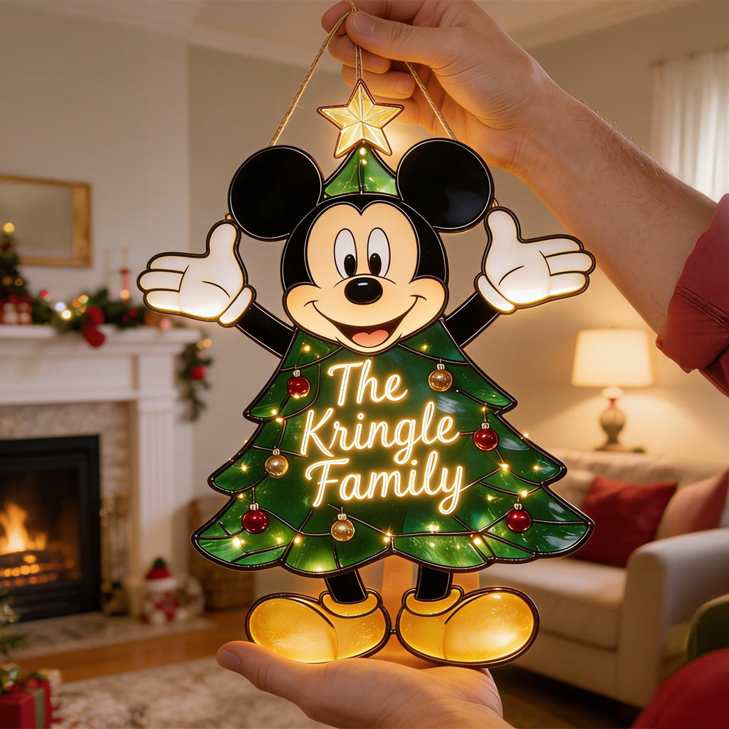 Magical Christmas Tree - Personalized Mouse LED Light Acrylic Sign