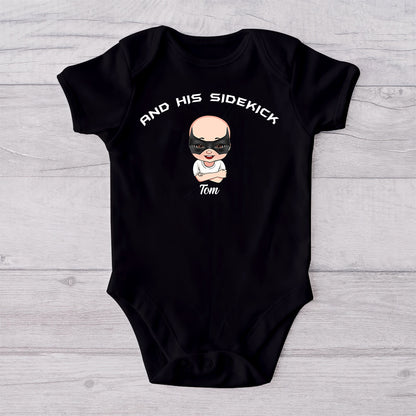 Dad Man Superhero Dad - Personalized Father T-shirt And Baby Onesie