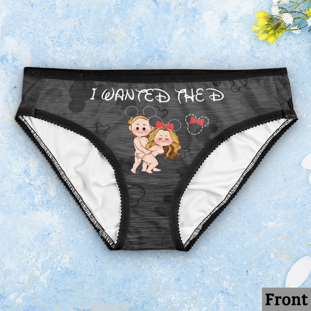 I Wanted The D I Gave Her The D Mouse Ears Couple - Personalized Couple Women Briefs & Men Boxer Briefs