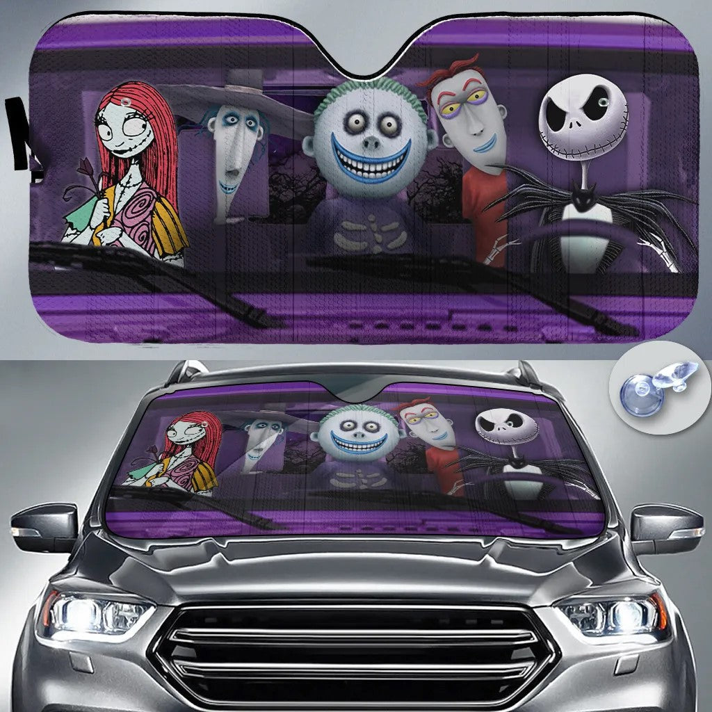 Halloween Town Nightmare Car Sunshade 0823