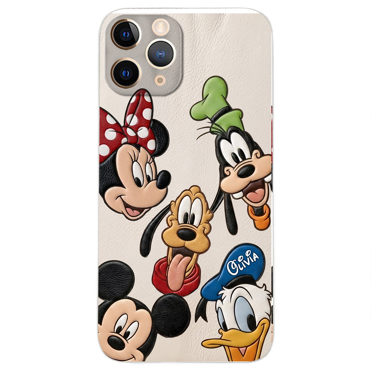 Friends - Personalized Mouse 3D Embossed Leather Phone Case