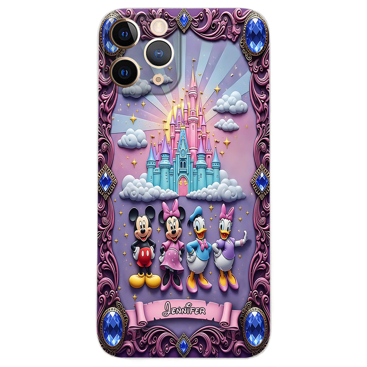 Magical World - Personalized Mouse Leather Phone Case