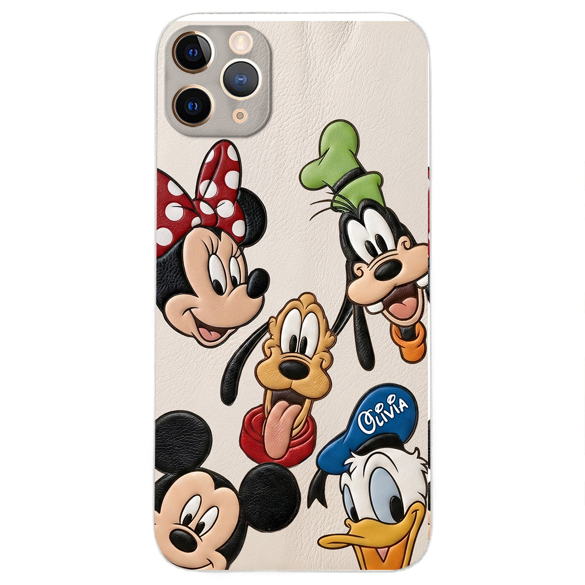 Friends - Personalized Mouse 3D Embossed Leather Phone Case