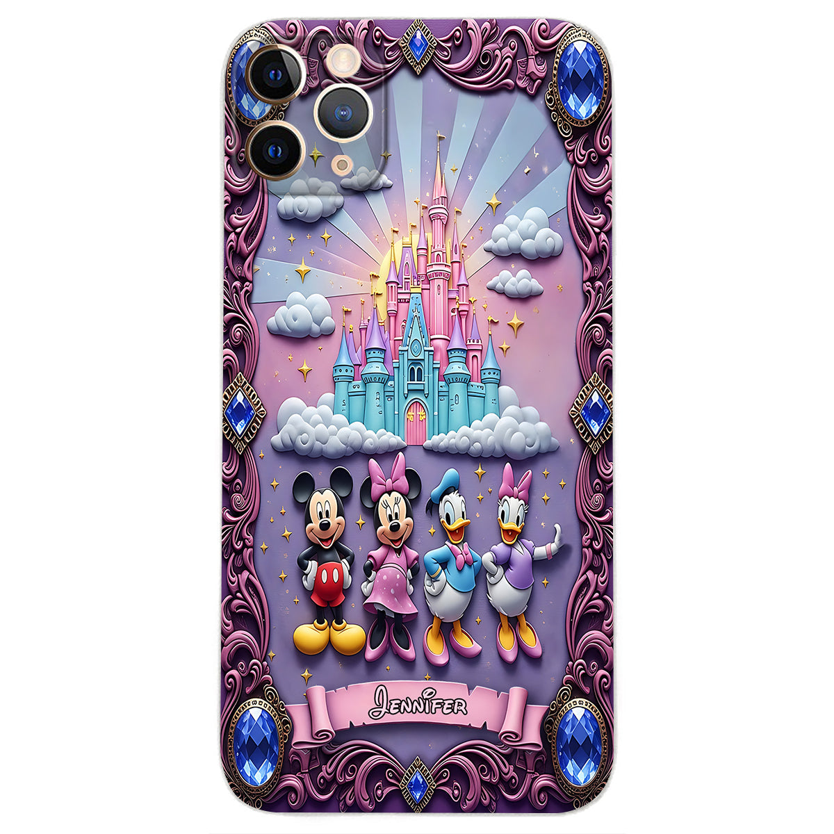 Magical World - Personalized Mouse Leather Phone Case