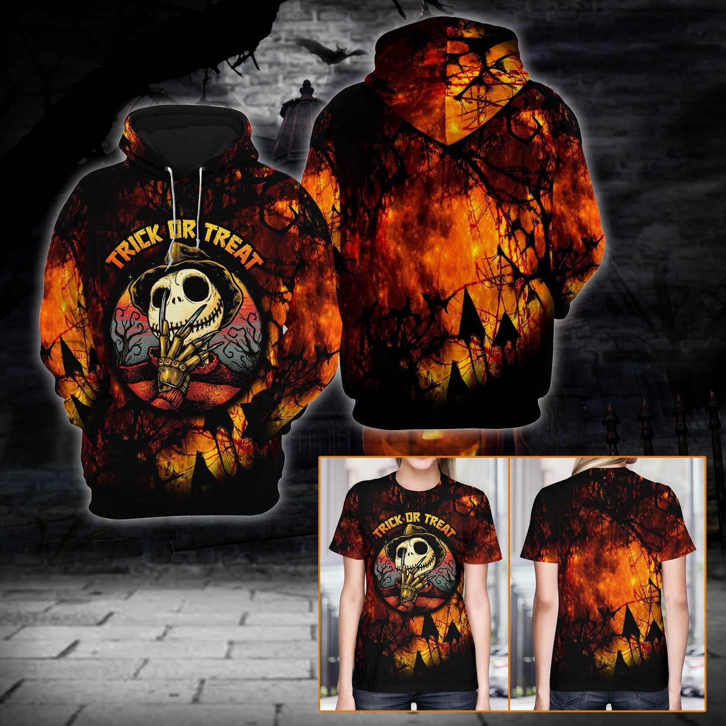 Trick Or Treat Nightmare All Over Shirt 0823