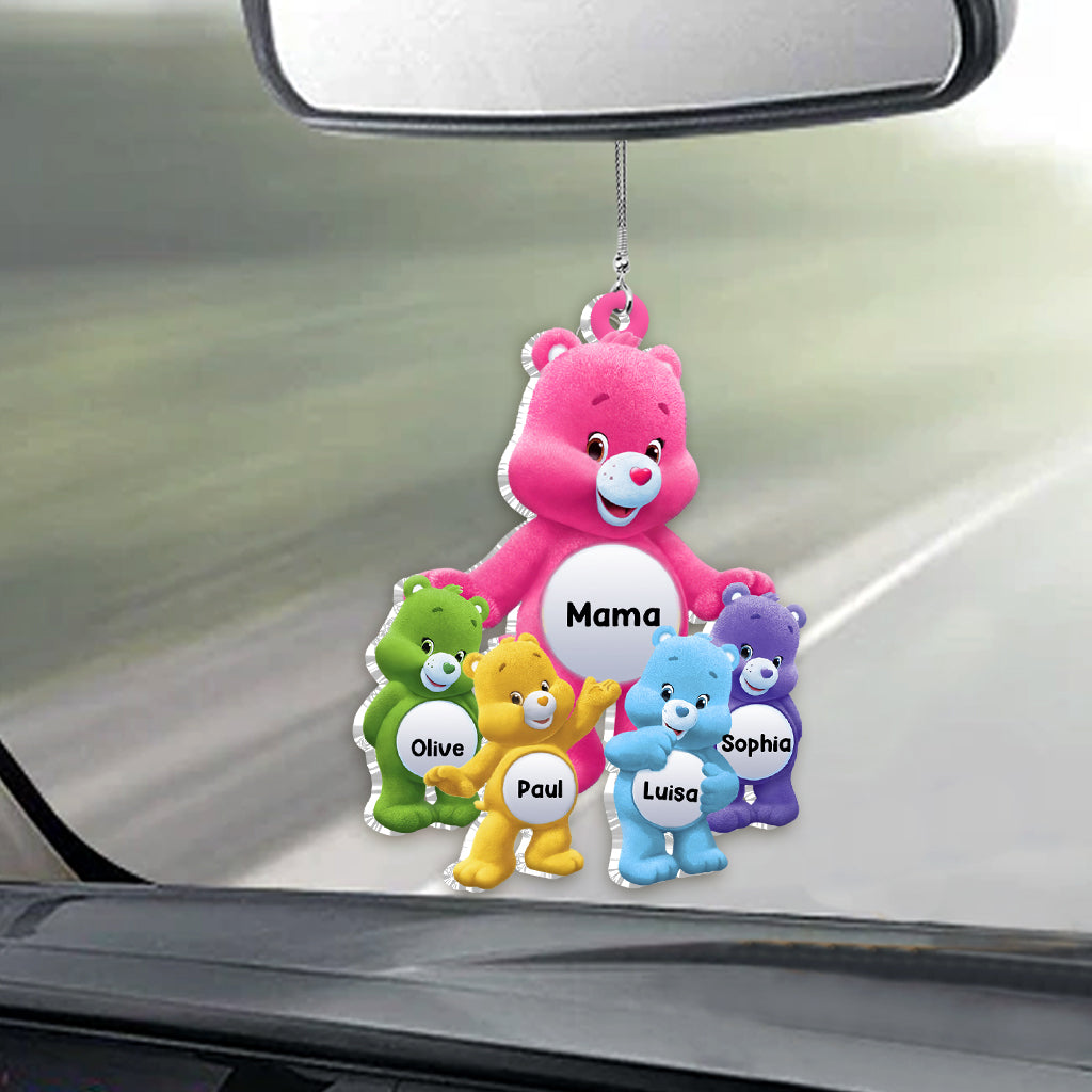 Mama Bear - Personalized Mother Custom Shaped Car Ornament