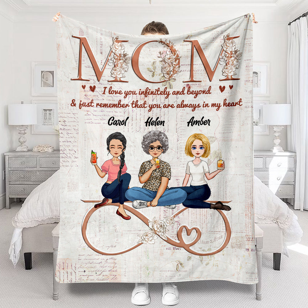 We Love You Infinitely And Beyond - Personalized Mother's Day Mother Blanket