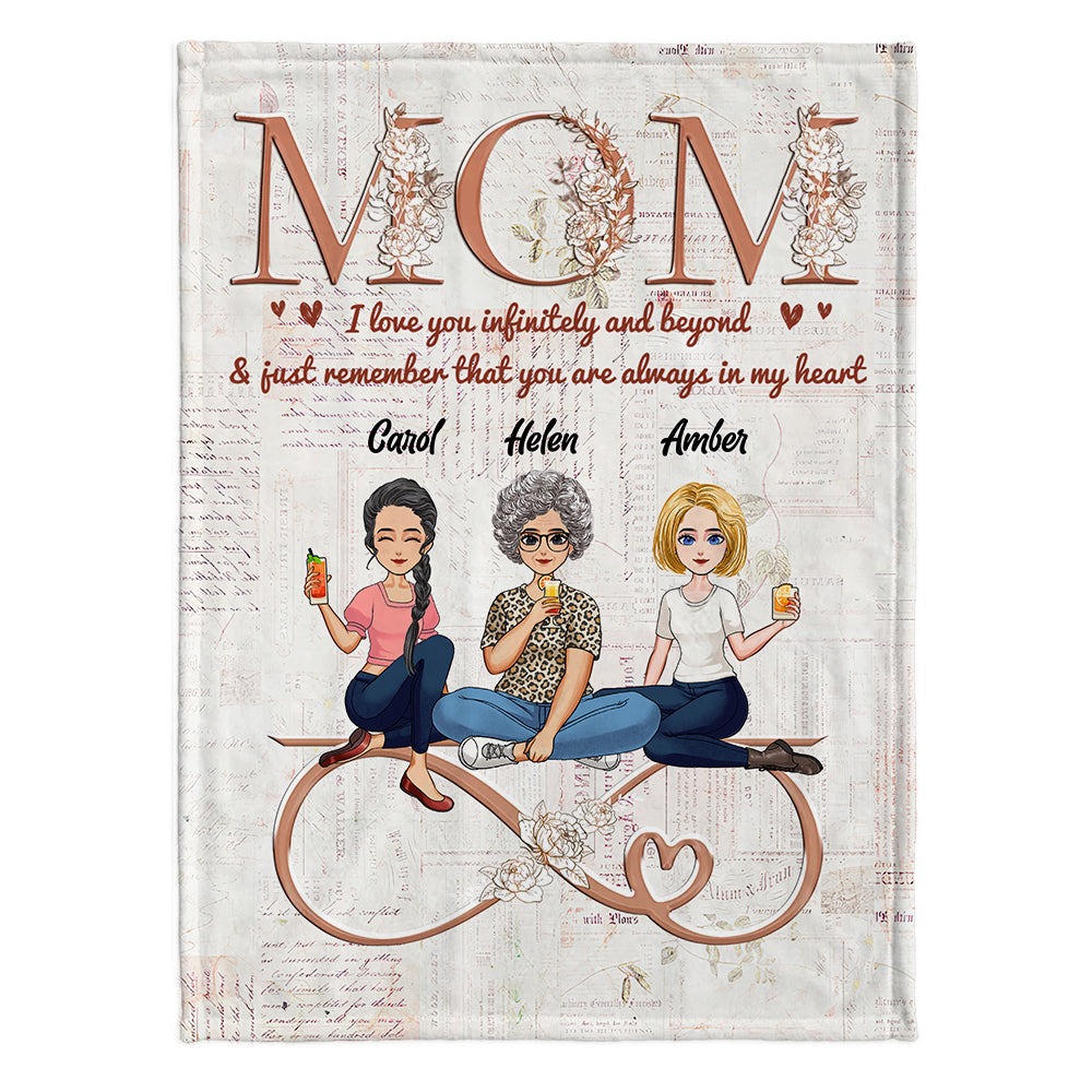 We Love You Infinitely And Beyond - Personalized Mother's Day Mother Blanket