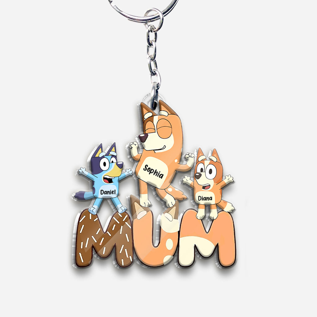 Cool Mum - Personalized Mother Custom Shaped Keychain