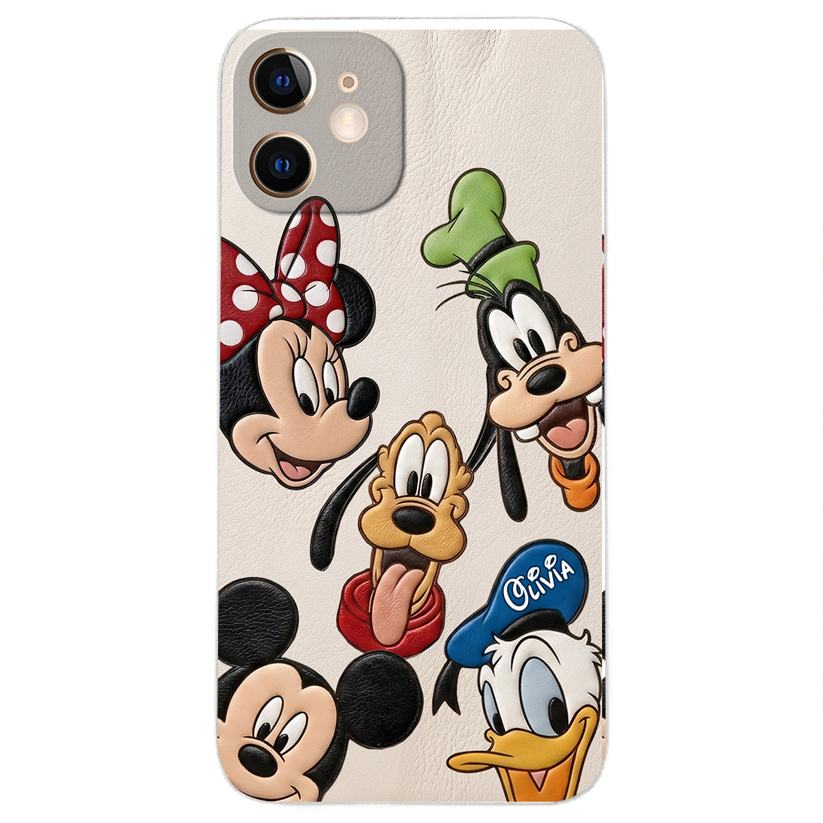 Friends - Personalized Mouse 3D Embossed Leather Phone Case