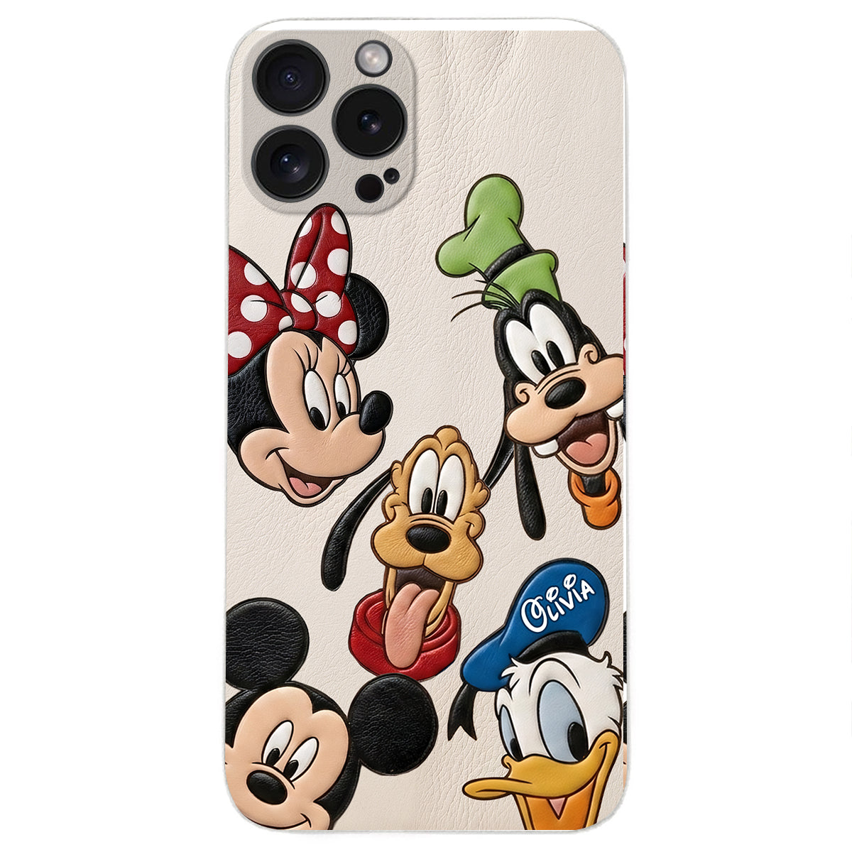 Friends - Personalized Mouse 3D Embossed Leather Phone Case