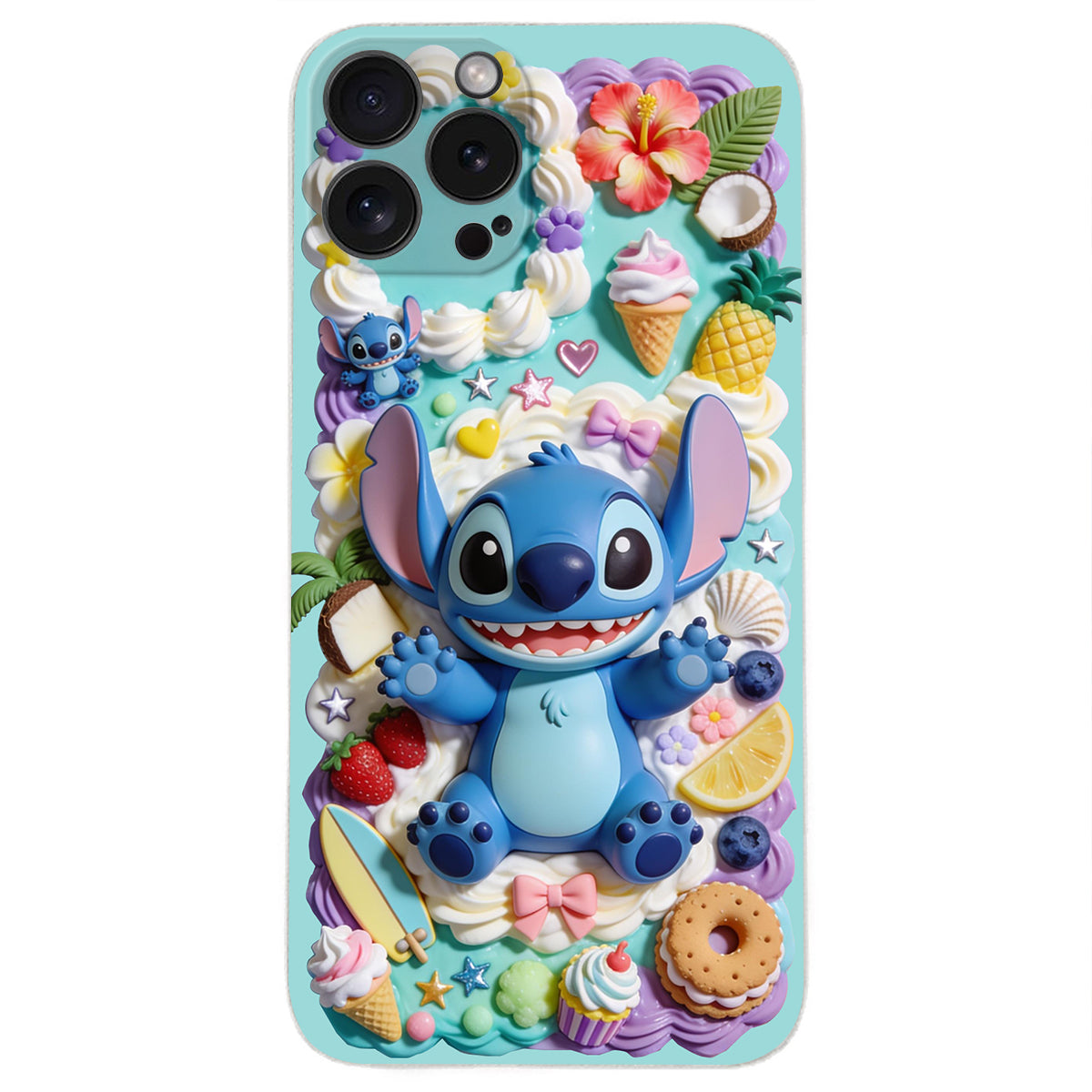 Ohana - Personalized Ohana 3D Embossed Leather Phone Case