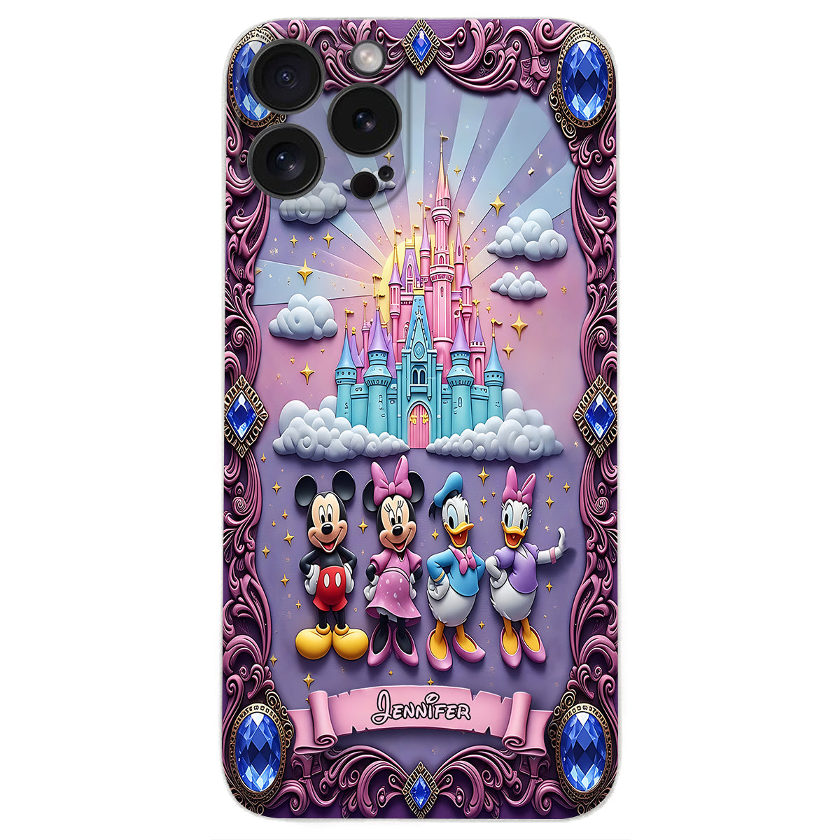 Magical World - Personalized Mouse Leather Phone Case