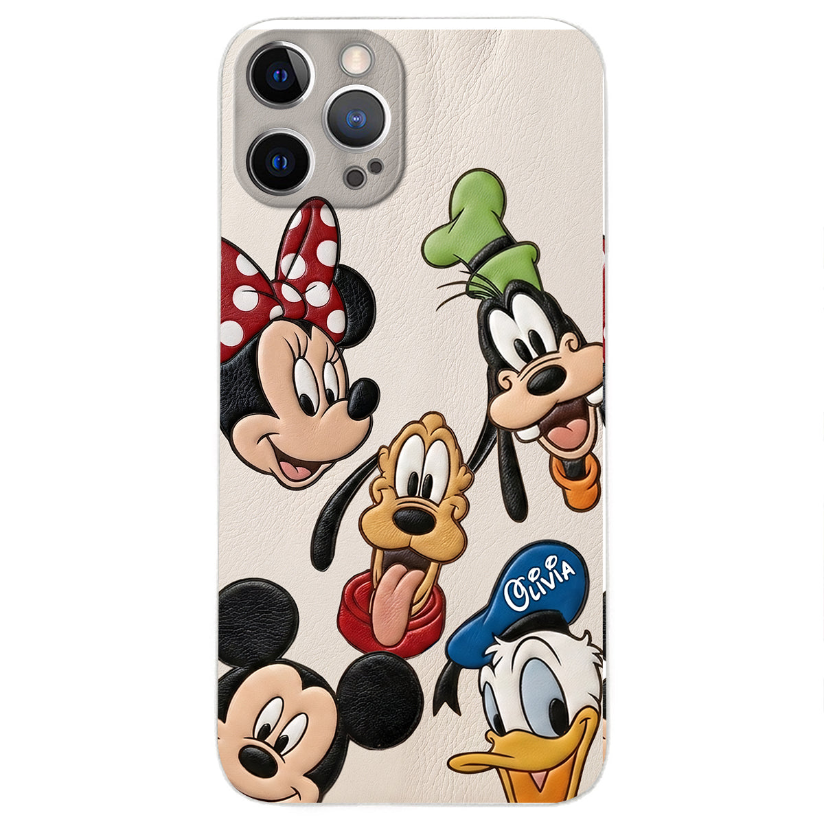 Friends - Personalized Mouse 3D Embossed Leather Phone Case