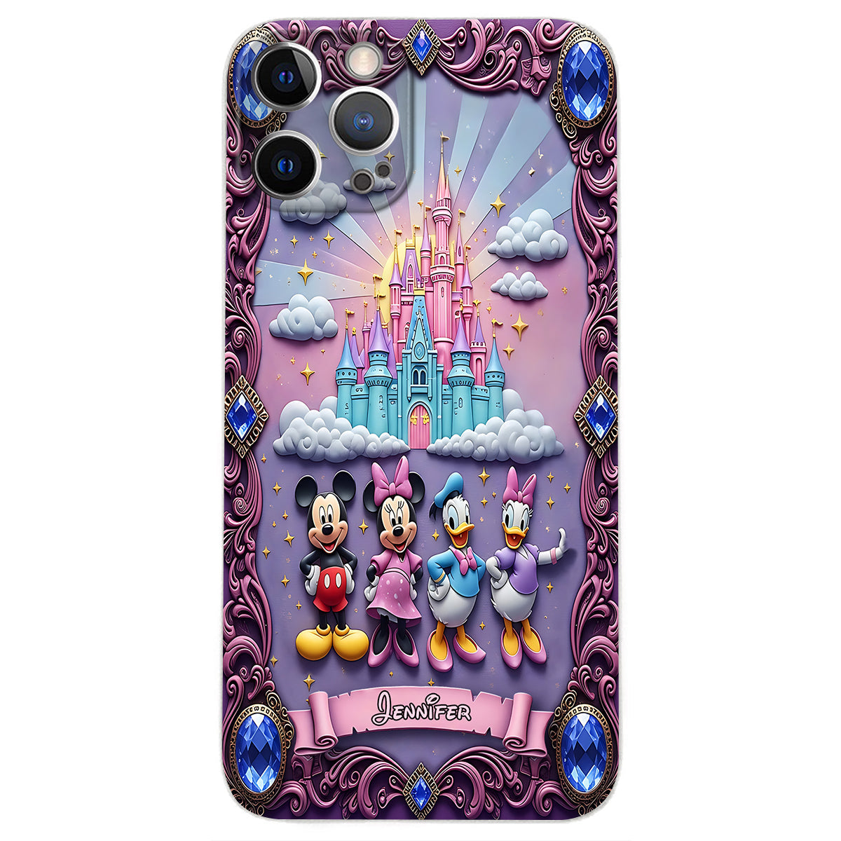 Magical World - Personalized Mouse Leather Phone Case