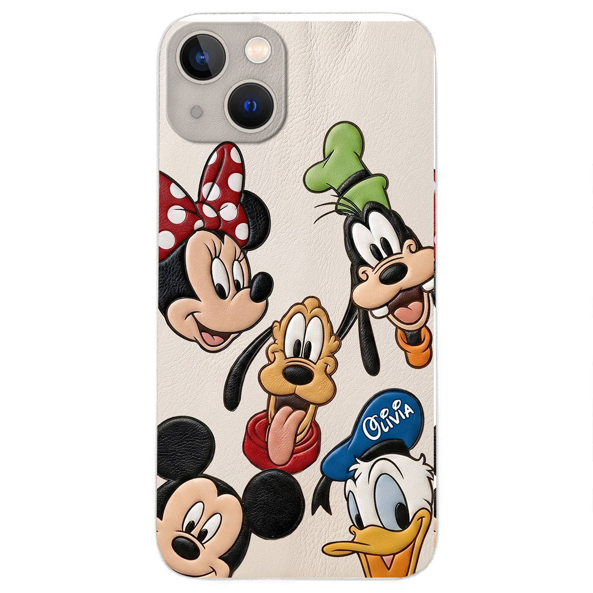 Friends - Personalized Mouse 3D Embossed Leather Phone Case