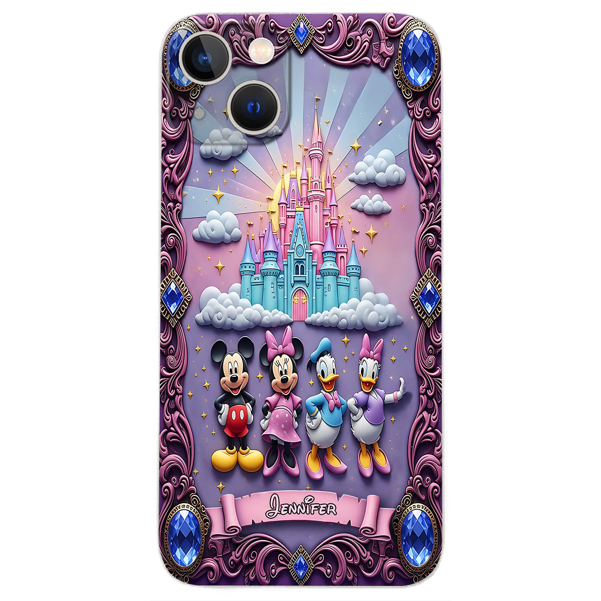 Magical World - Personalized Mouse Leather Phone Case