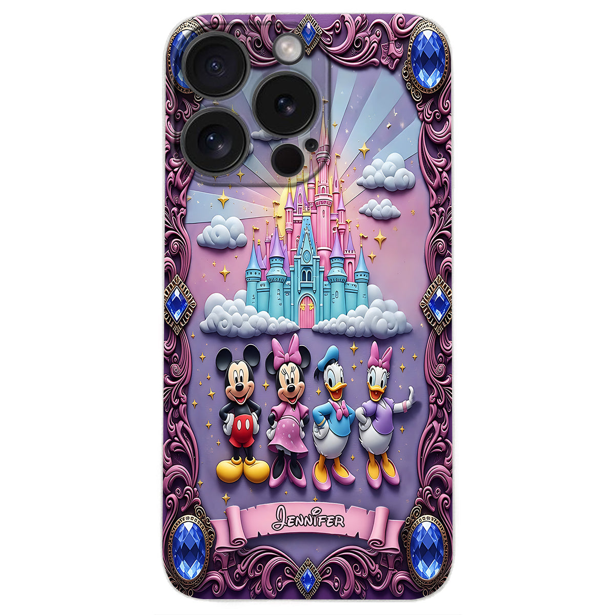 Magical World - Personalized Mouse Leather Phone Case