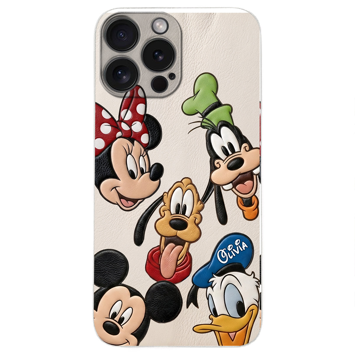Friends - Personalized Mouse 3D Embossed Leather Phone Case