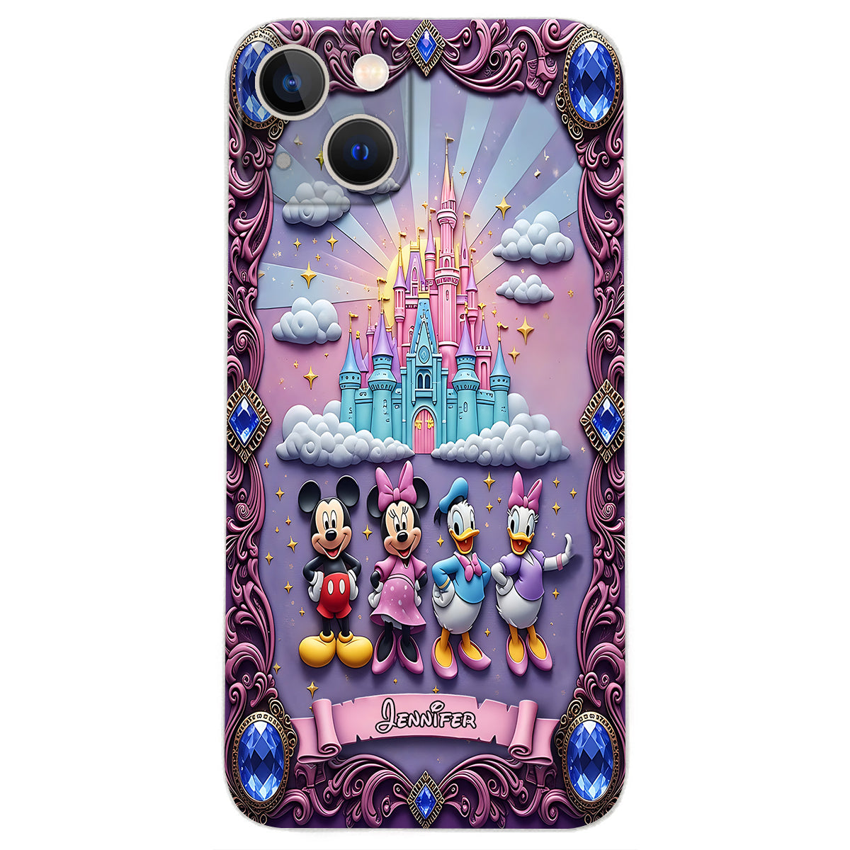 Magical World - Personalized Mouse Leather Phone Case