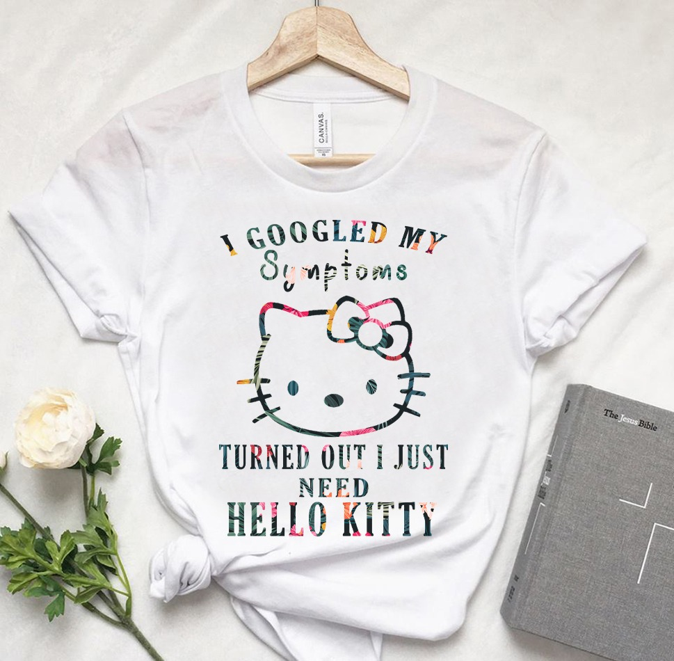 I Googled My Symptoms White Kitten T-shirt and Hoodie 0823
