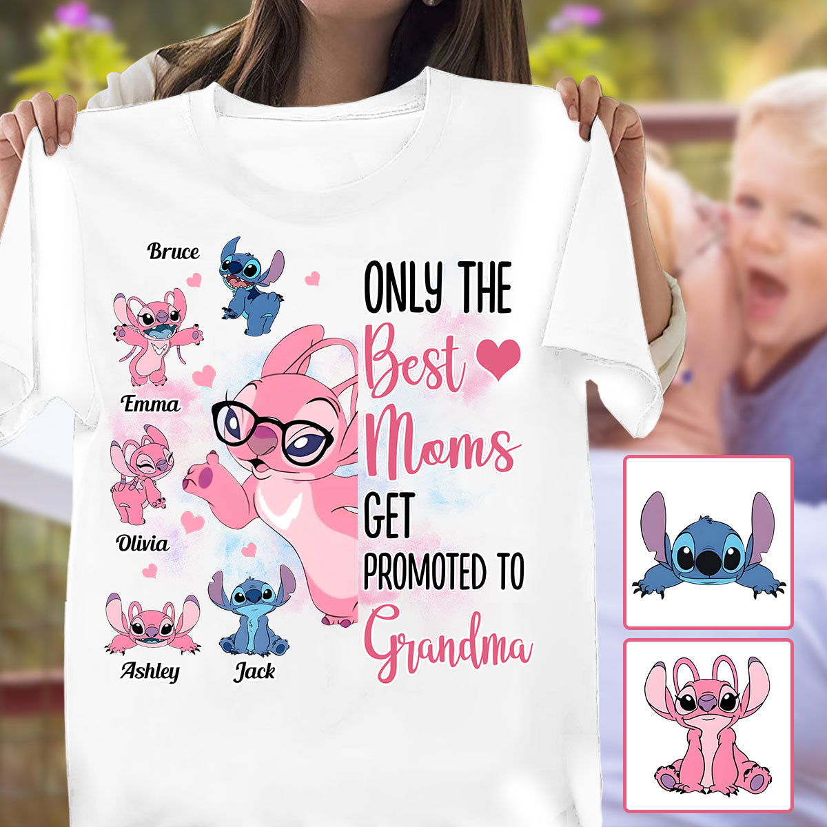 Only The Best Moms Get Promoted To Grandma - Personalized Grandma T-shirt And Hoodie