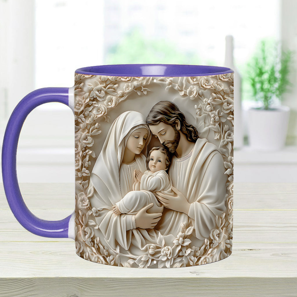 The Holy Family - Personalized Christian Accent Mug