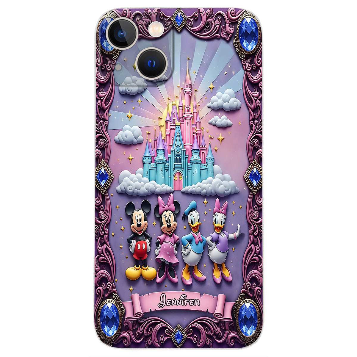 Magical World - Personalized Mouse Leather Phone Case