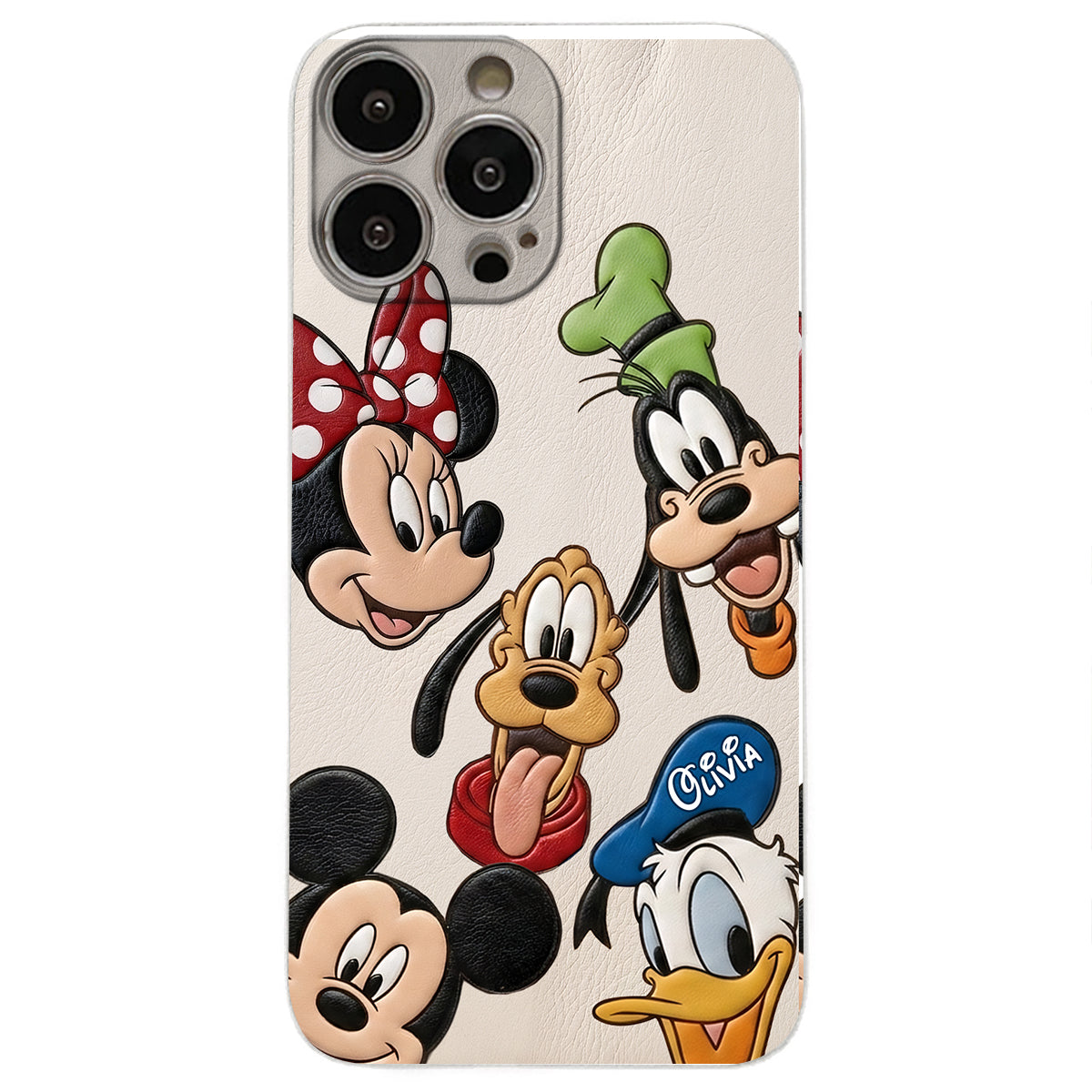 Friends - Personalized Mouse 3D Embossed Leather Phone Case