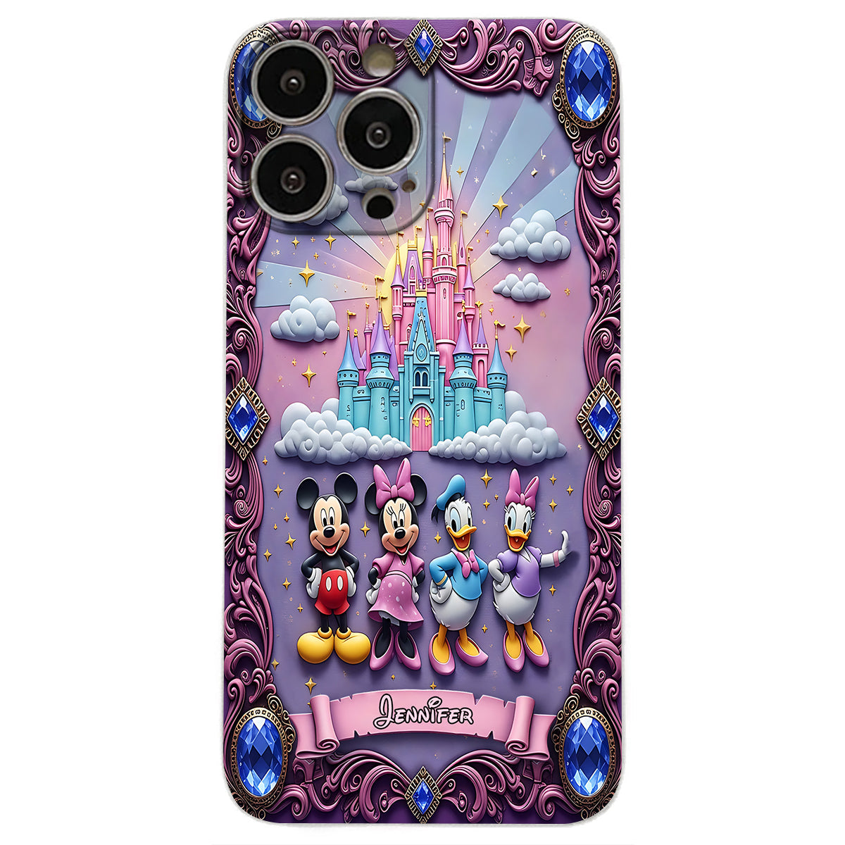 Magical World - Personalized Mouse Leather Phone Case