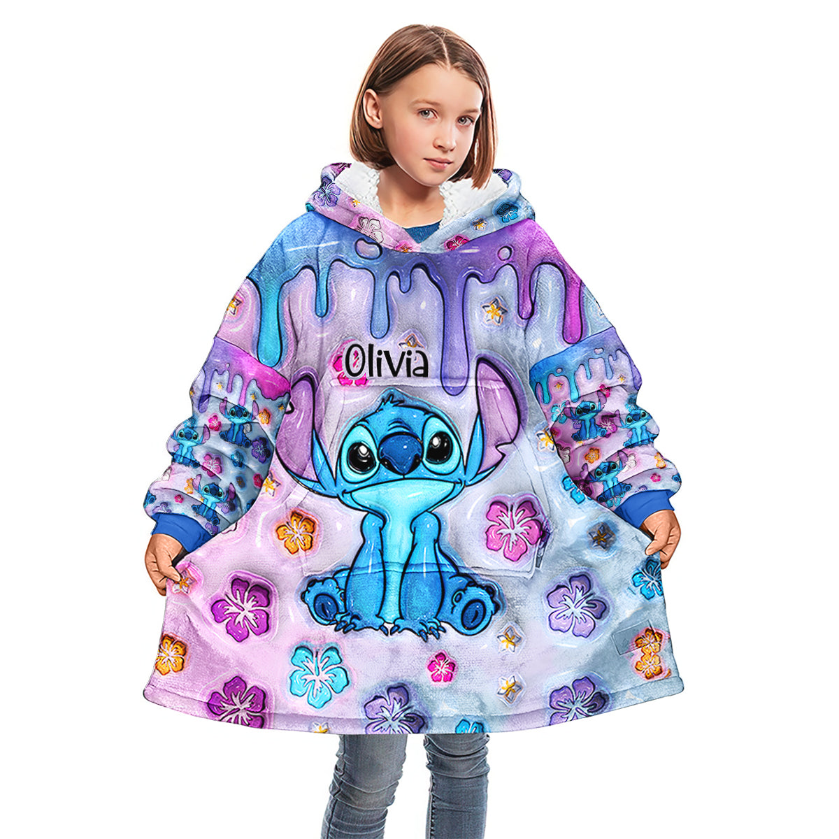 Ohana Means Family - Personalized Ohana Blanket Hoodie