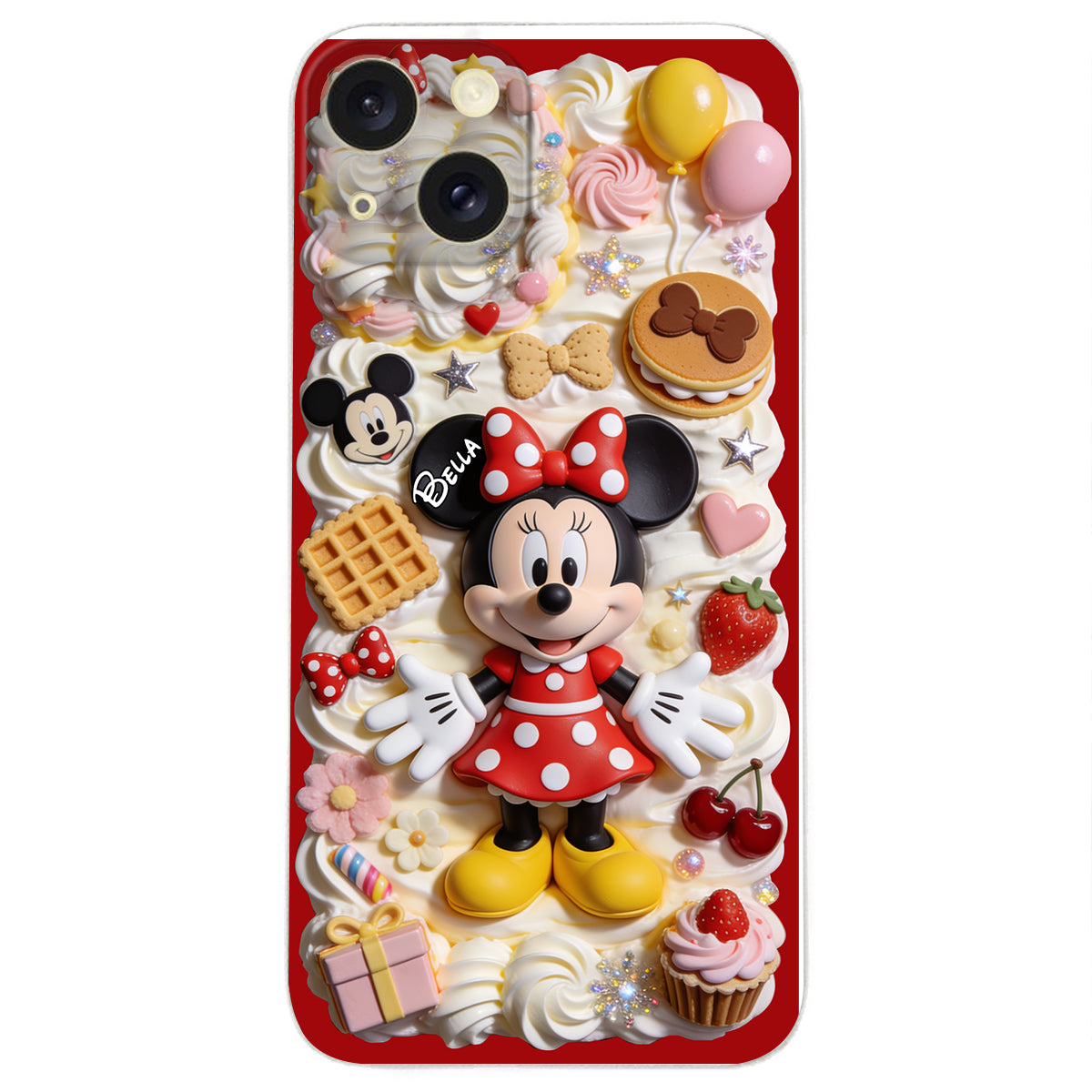 Sweet Magic - Personalized Mouse 3D Embossed Leather Phone Case