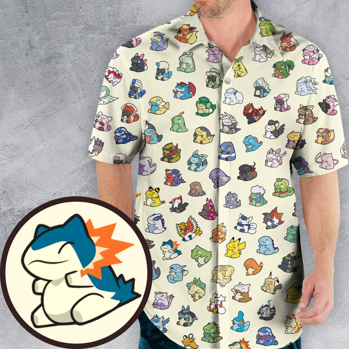 Cute Pattern Monster Trainer Hawaiian Shirt 0823