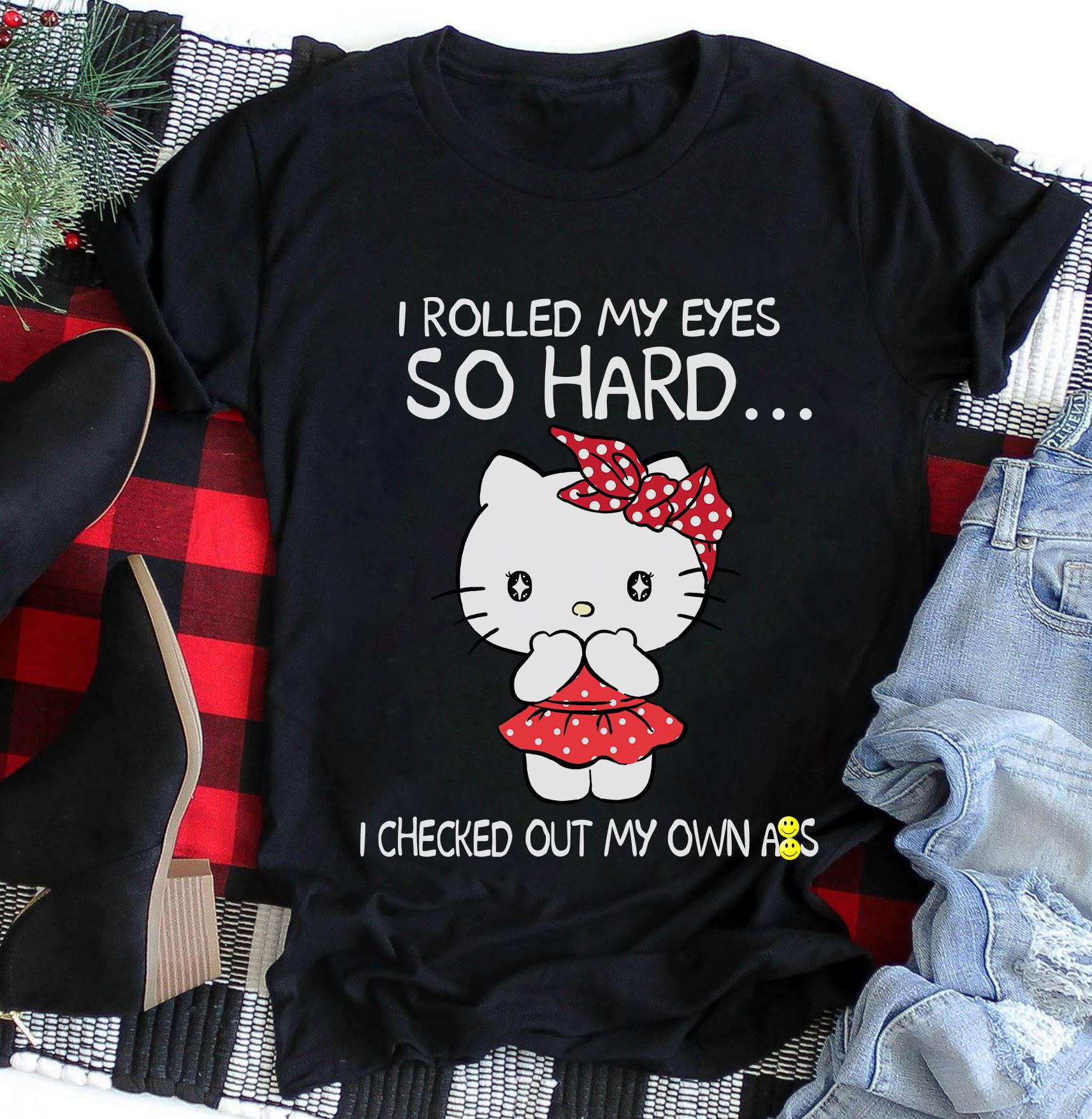 I Rolled My Eyes So Hard White Kitten T-shirt and Hoodie 0823