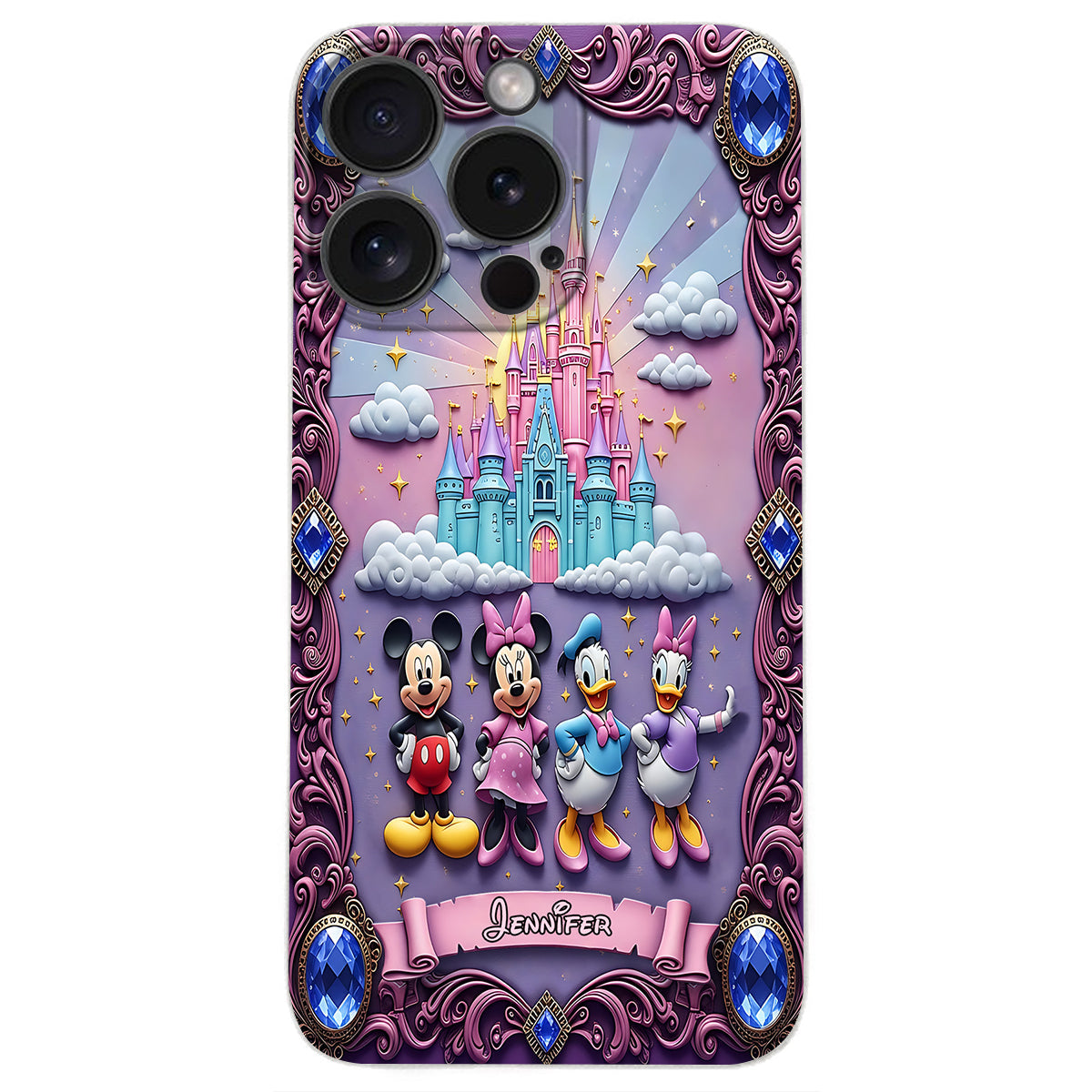 Magical World - Personalized Mouse Leather Phone Case