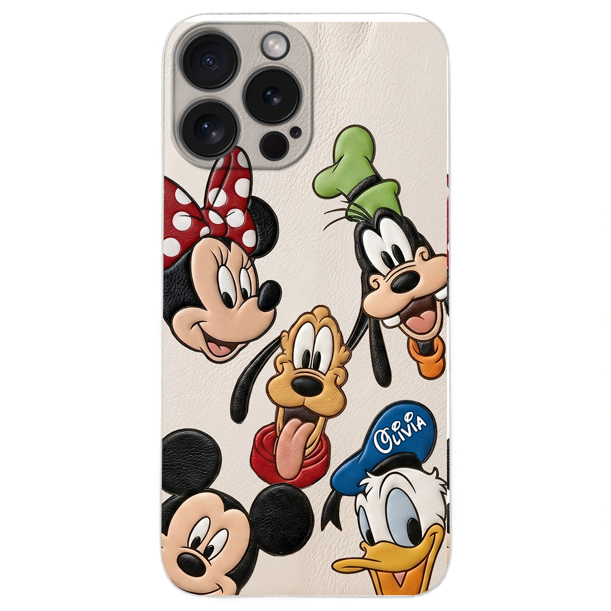 Friends - Personalized Mouse 3D Embossed Leather Phone Case
