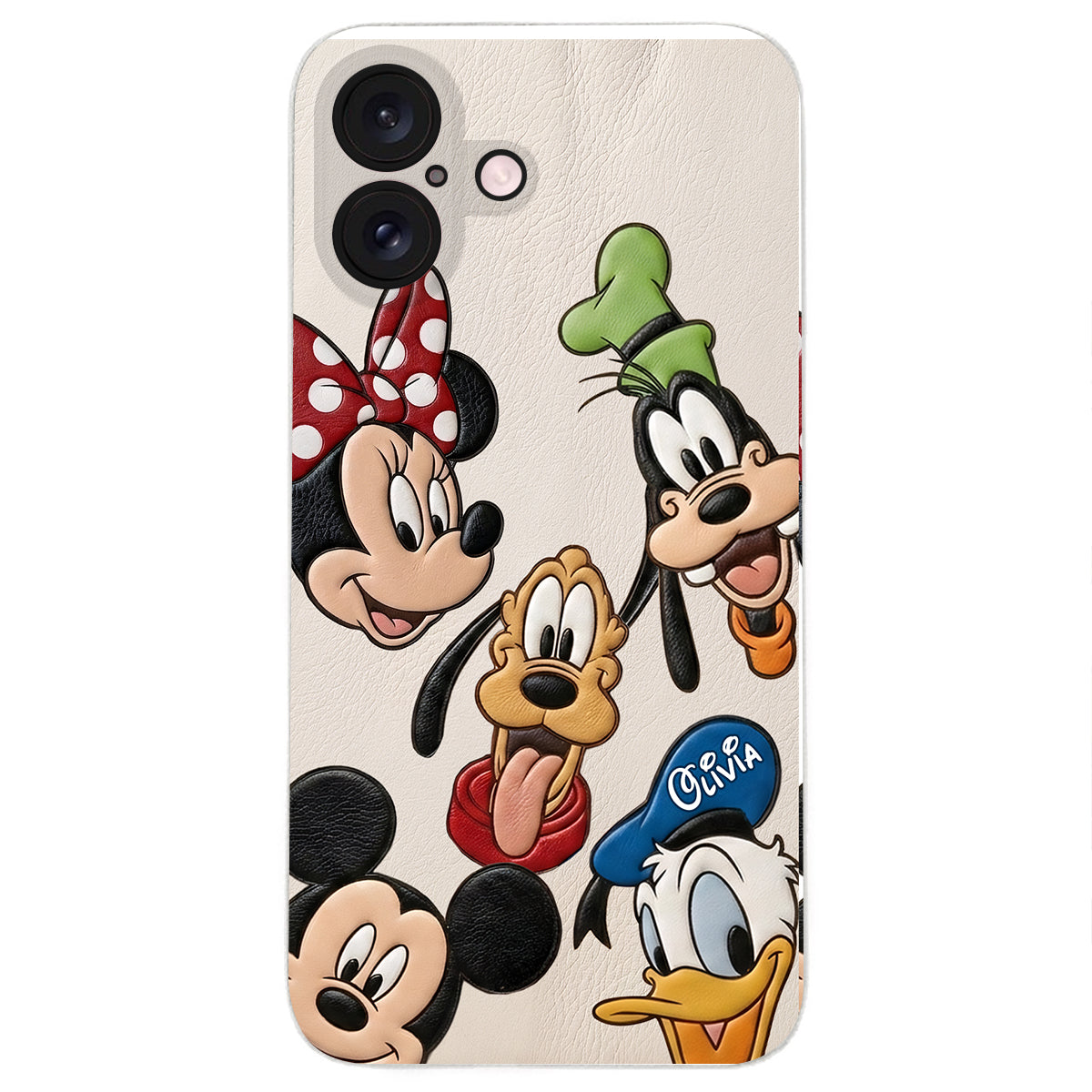 Friends - Personalized Mouse 3D Embossed Leather Phone Case