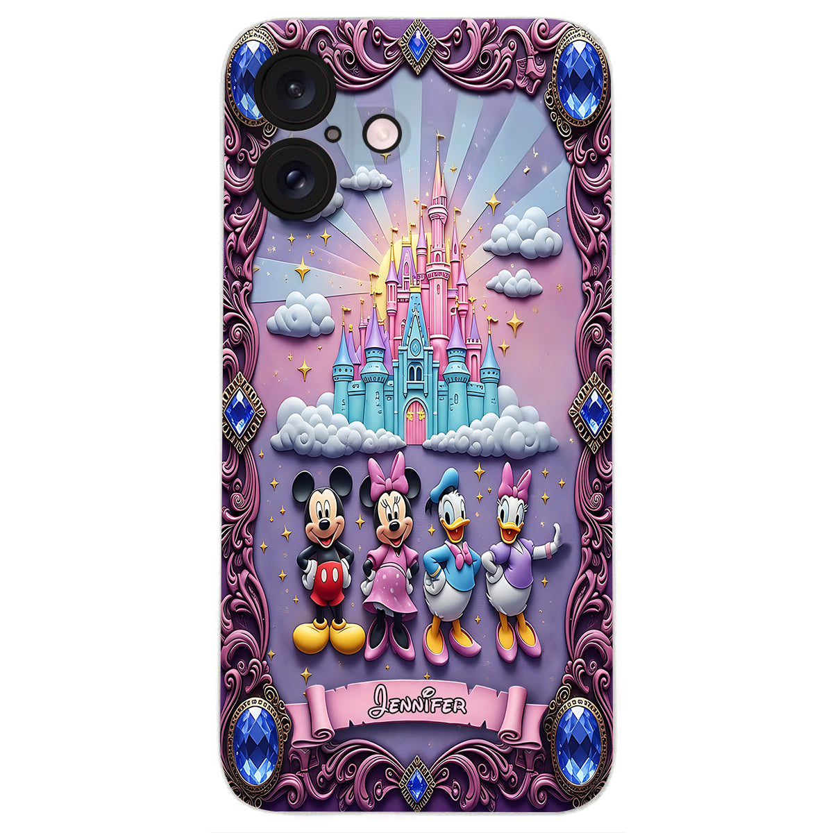 Magical World - Personalized Mouse Leather Phone Case