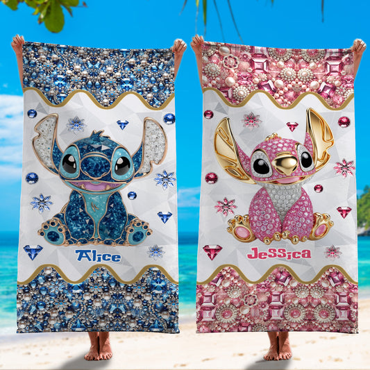 Blue Ohana - Personalized Ohana Beach Towel