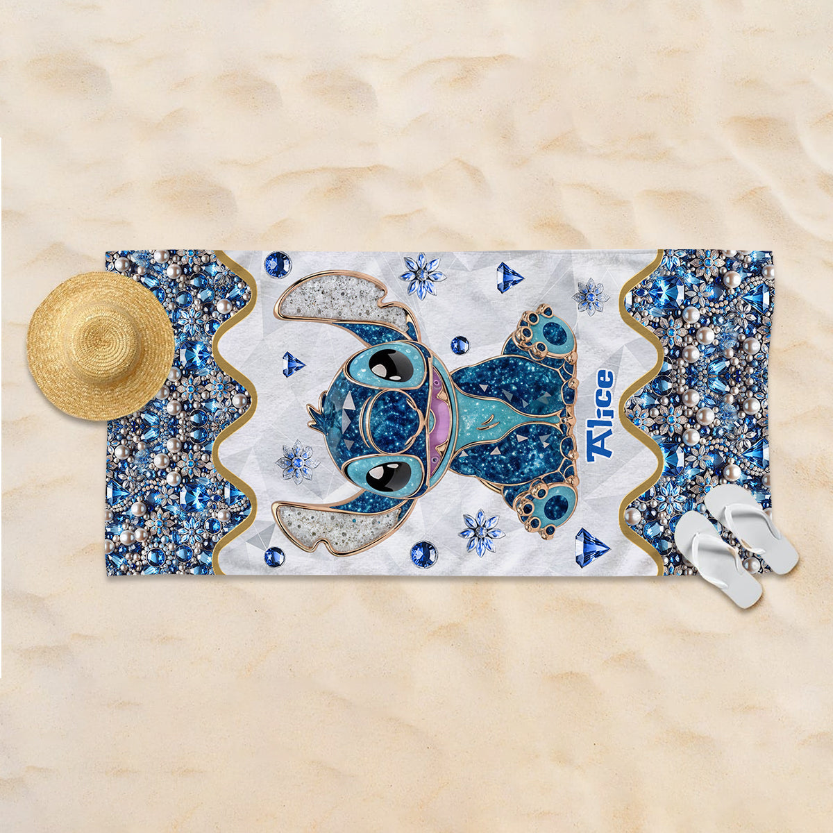 Blue Ohana - Personalized Ohana Beach Towel