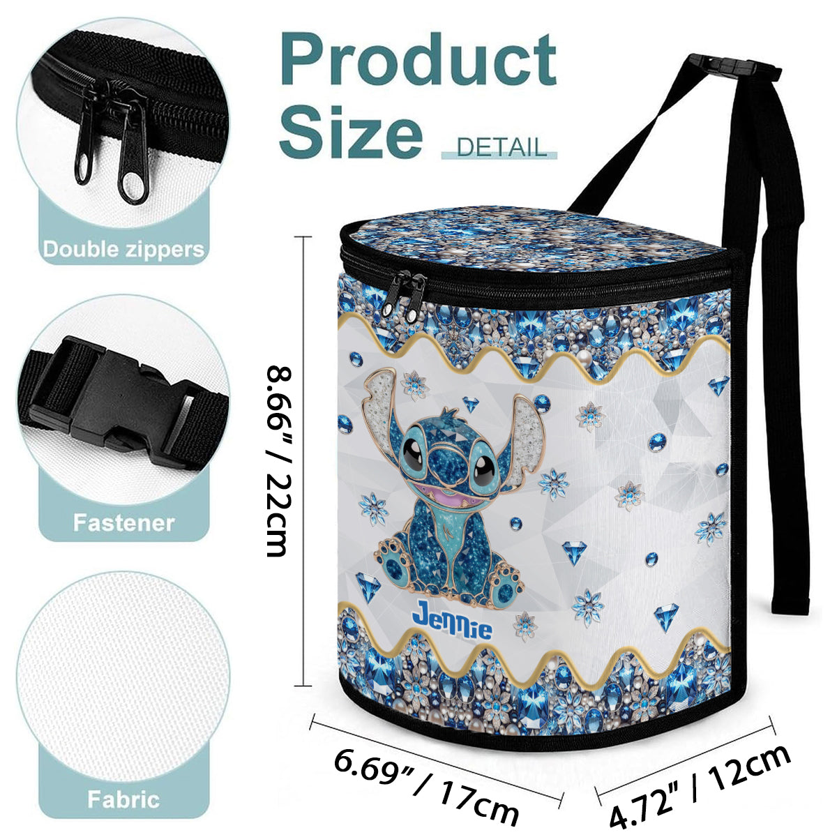 Blue Ohana - Personalized Ohana Portable Car Trash Can/ Organizer