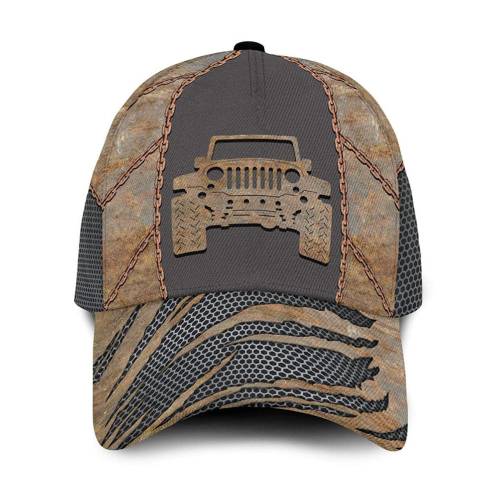 Rusty Pattern Print Car Classic Cap 0523