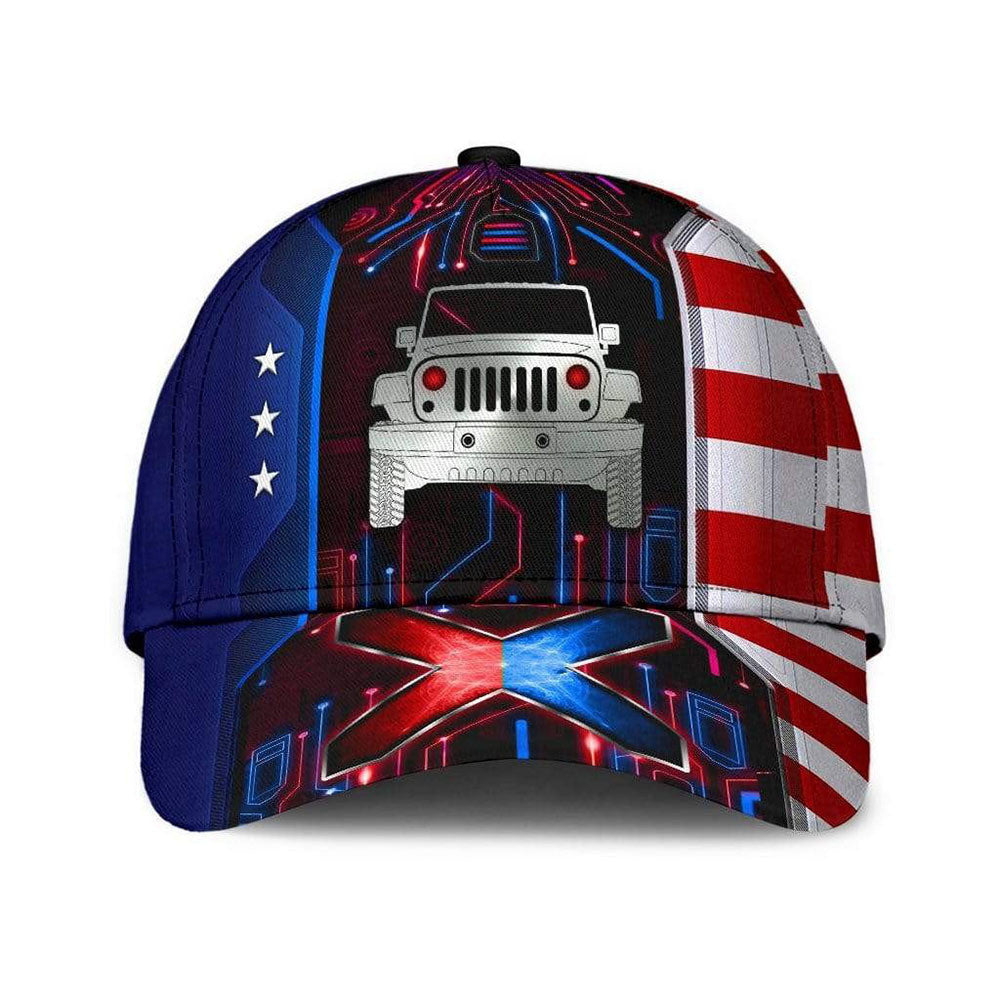 American Flag Car Classic Cap 0523