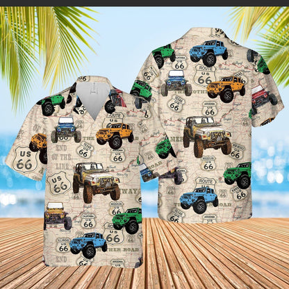 Route 66 Car Hawaiian Shirt 0523