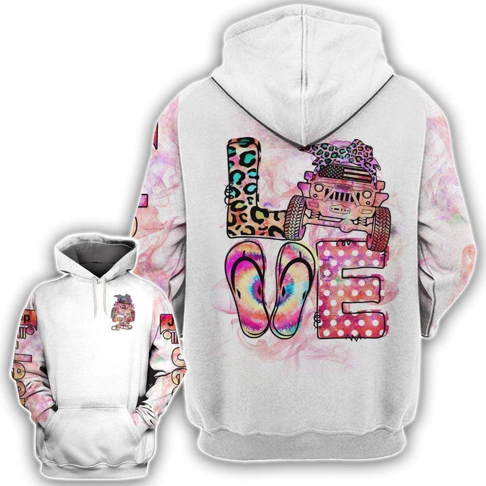 Love Pink White Car All Over Shirt 0523