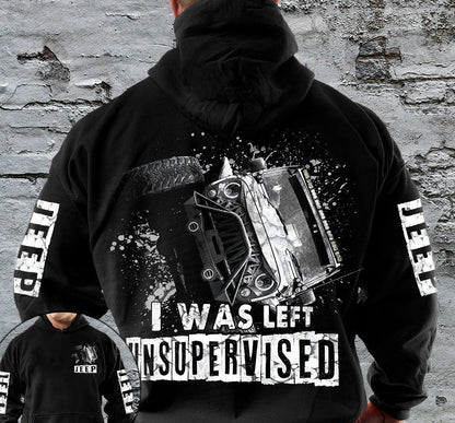 I Was Left Unsupervised Car All Over Shirt 0523